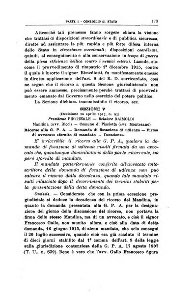 La giustizia amministrativa raccolta di decisioni e pareri del Consiglio di Stato, decisioni della Corte dei conti, sentenze della Cassazione di Roma, e decisioni delle Giunte provinciali amministrative