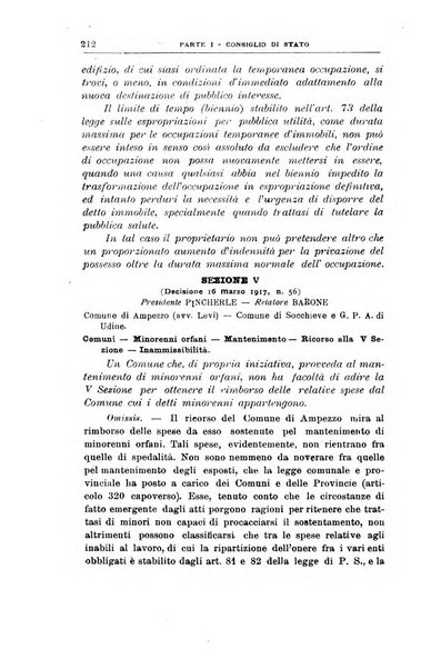 La giustizia amministrativa raccolta di decisioni e pareri del Consiglio di Stato, decisioni della Corte dei conti, sentenze della Cassazione di Roma, e decisioni delle Giunte provinciali amministrative