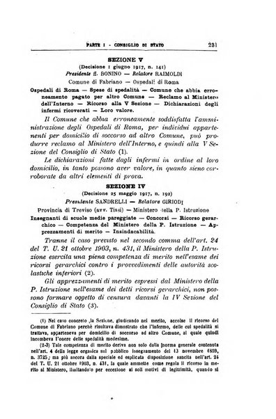 La giustizia amministrativa raccolta di decisioni e pareri del Consiglio di Stato, decisioni della Corte dei conti, sentenze della Cassazione di Roma, e decisioni delle Giunte provinciali amministrative