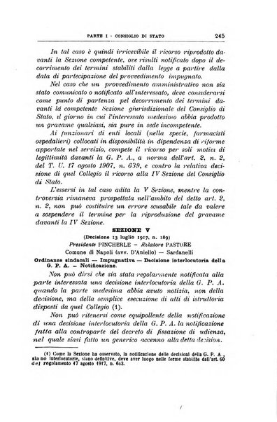 La giustizia amministrativa raccolta di decisioni e pareri del Consiglio di Stato, decisioni della Corte dei conti, sentenze della Cassazione di Roma, e decisioni delle Giunte provinciali amministrative