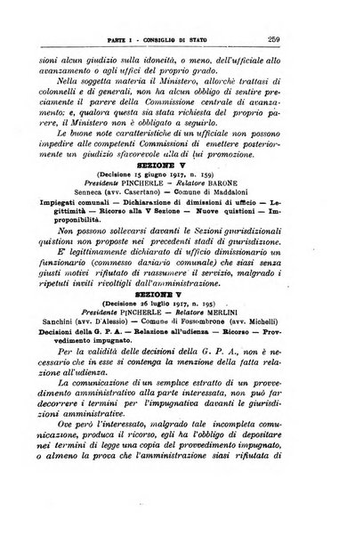 La giustizia amministrativa raccolta di decisioni e pareri del Consiglio di Stato, decisioni della Corte dei conti, sentenze della Cassazione di Roma, e decisioni delle Giunte provinciali amministrative