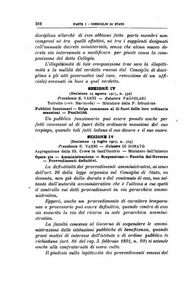 La giustizia amministrativa raccolta di decisioni e pareri del Consiglio di Stato, decisioni della Corte dei conti, sentenze della Cassazione di Roma, e decisioni delle Giunte provinciali amministrative