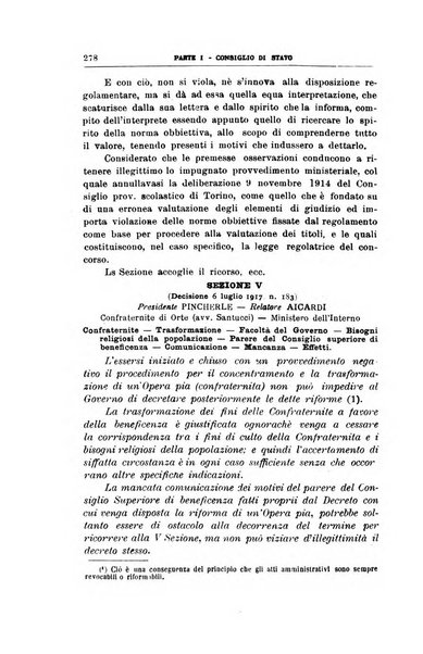 La giustizia amministrativa raccolta di decisioni e pareri del Consiglio di Stato, decisioni della Corte dei conti, sentenze della Cassazione di Roma, e decisioni delle Giunte provinciali amministrative