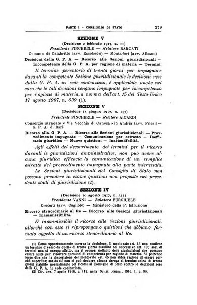 La giustizia amministrativa raccolta di decisioni e pareri del Consiglio di Stato, decisioni della Corte dei conti, sentenze della Cassazione di Roma, e decisioni delle Giunte provinciali amministrative