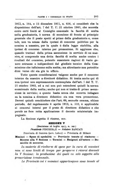 La giustizia amministrativa raccolta di decisioni e pareri del Consiglio di Stato, decisioni della Corte dei conti, sentenze della Cassazione di Roma, e decisioni delle Giunte provinciali amministrative