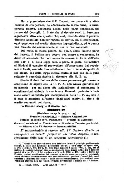 La giustizia amministrativa raccolta di decisioni e pareri del Consiglio di Stato, decisioni della Corte dei conti, sentenze della Cassazione di Roma, e decisioni delle Giunte provinciali amministrative