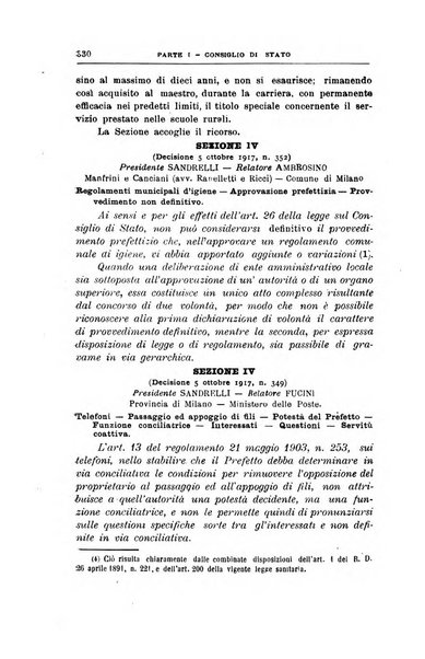 La giustizia amministrativa raccolta di decisioni e pareri del Consiglio di Stato, decisioni della Corte dei conti, sentenze della Cassazione di Roma, e decisioni delle Giunte provinciali amministrative