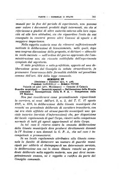 La giustizia amministrativa raccolta di decisioni e pareri del Consiglio di Stato, decisioni della Corte dei conti, sentenze della Cassazione di Roma, e decisioni delle Giunte provinciali amministrative