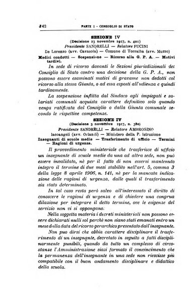 La giustizia amministrativa raccolta di decisioni e pareri del Consiglio di Stato, decisioni della Corte dei conti, sentenze della Cassazione di Roma, e decisioni delle Giunte provinciali amministrative