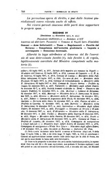 La giustizia amministrativa raccolta di decisioni e pareri del Consiglio di Stato, decisioni della Corte dei conti, sentenze della Cassazione di Roma, e decisioni delle Giunte provinciali amministrative