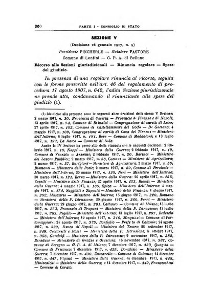 La giustizia amministrativa raccolta di decisioni e pareri del Consiglio di Stato, decisioni della Corte dei conti, sentenze della Cassazione di Roma, e decisioni delle Giunte provinciali amministrative