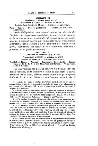 La giustizia amministrativa raccolta di decisioni e pareri del Consiglio di Stato, decisioni della Corte dei conti, sentenze della Cassazione di Roma, e decisioni delle Giunte provinciali amministrative