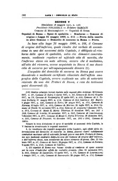 La giustizia amministrativa raccolta di decisioni e pareri del Consiglio di Stato, decisioni della Corte dei conti, sentenze della Cassazione di Roma, e decisioni delle Giunte provinciali amministrative