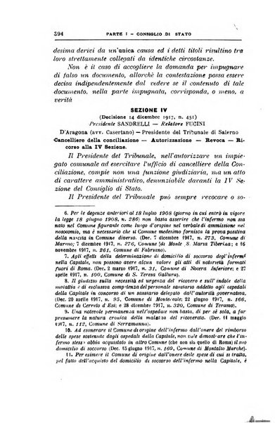 La giustizia amministrativa raccolta di decisioni e pareri del Consiglio di Stato, decisioni della Corte dei conti, sentenze della Cassazione di Roma, e decisioni delle Giunte provinciali amministrative