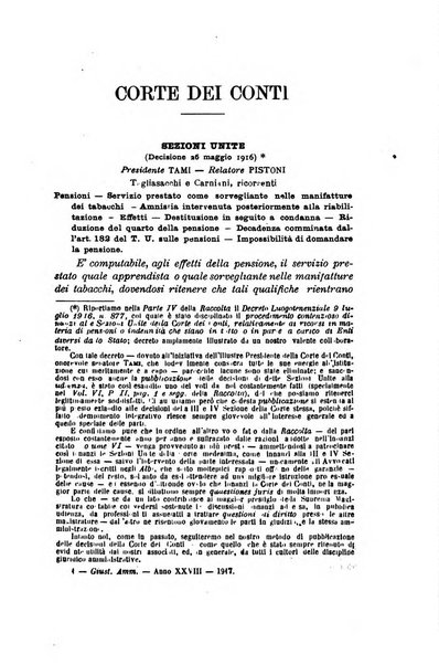 La giustizia amministrativa raccolta di decisioni e pareri del Consiglio di Stato, decisioni della Corte dei conti, sentenze della Cassazione di Roma, e decisioni delle Giunte provinciali amministrative