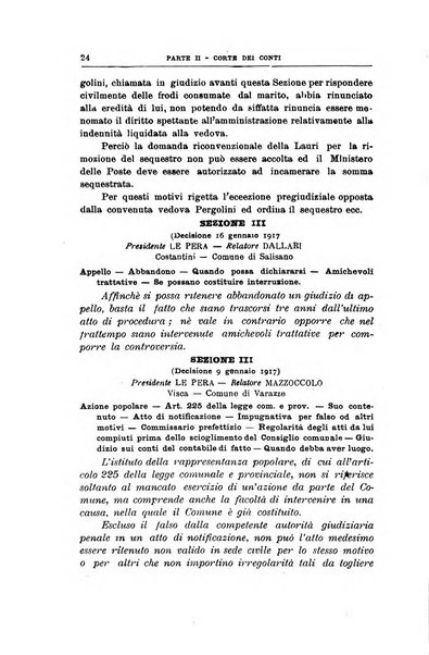 La giustizia amministrativa raccolta di decisioni e pareri del Consiglio di Stato, decisioni della Corte dei conti, sentenze della Cassazione di Roma, e decisioni delle Giunte provinciali amministrative