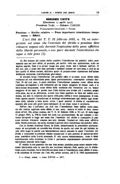 La giustizia amministrativa raccolta di decisioni e pareri del Consiglio di Stato, decisioni della Corte dei conti, sentenze della Cassazione di Roma, e decisioni delle Giunte provinciali amministrative