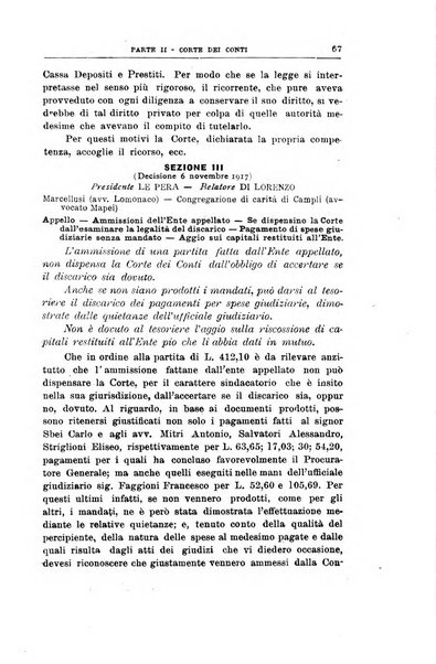 La giustizia amministrativa raccolta di decisioni e pareri del Consiglio di Stato, decisioni della Corte dei conti, sentenze della Cassazione di Roma, e decisioni delle Giunte provinciali amministrative