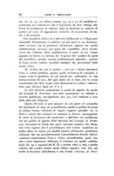 La giustizia amministrativa raccolta di decisioni e pareri del Consiglio di Stato, decisioni della Corte dei conti, sentenze della Cassazione di Roma, e decisioni delle Giunte provinciali amministrative