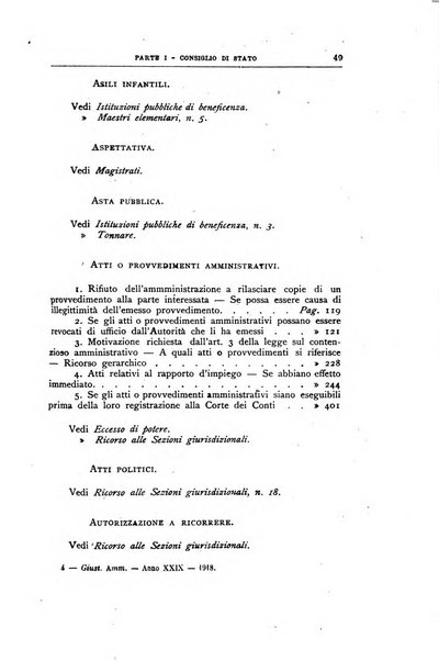 La giustizia amministrativa raccolta di decisioni e pareri del Consiglio di Stato, decisioni della Corte dei conti, sentenze della Cassazione di Roma, e decisioni delle Giunte provinciali amministrative