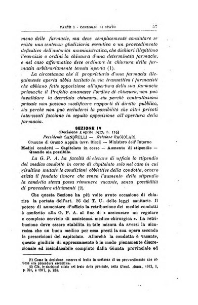 La giustizia amministrativa raccolta di decisioni e pareri del Consiglio di Stato, decisioni della Corte dei conti, sentenze della Cassazione di Roma, e decisioni delle Giunte provinciali amministrative