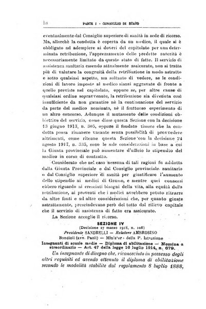 La giustizia amministrativa raccolta di decisioni e pareri del Consiglio di Stato, decisioni della Corte dei conti, sentenze della Cassazione di Roma, e decisioni delle Giunte provinciali amministrative