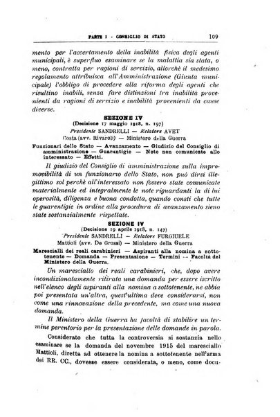 La giustizia amministrativa raccolta di decisioni e pareri del Consiglio di Stato, decisioni della Corte dei conti, sentenze della Cassazione di Roma, e decisioni delle Giunte provinciali amministrative