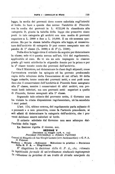 La giustizia amministrativa raccolta di decisioni e pareri del Consiglio di Stato, decisioni della Corte dei conti, sentenze della Cassazione di Roma, e decisioni delle Giunte provinciali amministrative