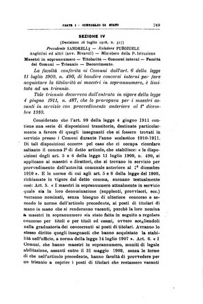 La giustizia amministrativa raccolta di decisioni e pareri del Consiglio di Stato, decisioni della Corte dei conti, sentenze della Cassazione di Roma, e decisioni delle Giunte provinciali amministrative