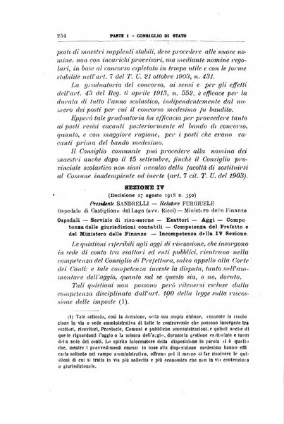 La giustizia amministrativa raccolta di decisioni e pareri del Consiglio di Stato, decisioni della Corte dei conti, sentenze della Cassazione di Roma, e decisioni delle Giunte provinciali amministrative