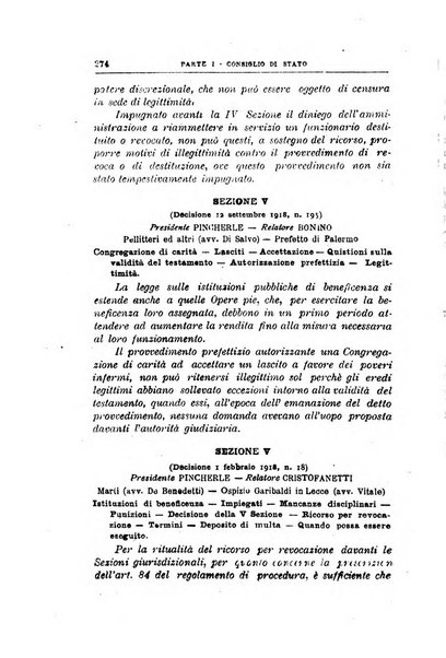 La giustizia amministrativa raccolta di decisioni e pareri del Consiglio di Stato, decisioni della Corte dei conti, sentenze della Cassazione di Roma, e decisioni delle Giunte provinciali amministrative