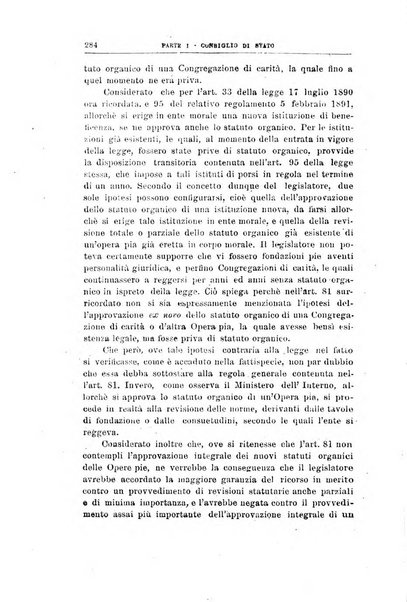 La giustizia amministrativa raccolta di decisioni e pareri del Consiglio di Stato, decisioni della Corte dei conti, sentenze della Cassazione di Roma, e decisioni delle Giunte provinciali amministrative