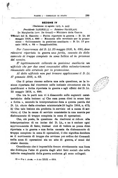 La giustizia amministrativa raccolta di decisioni e pareri del Consiglio di Stato, decisioni della Corte dei conti, sentenze della Cassazione di Roma, e decisioni delle Giunte provinciali amministrative