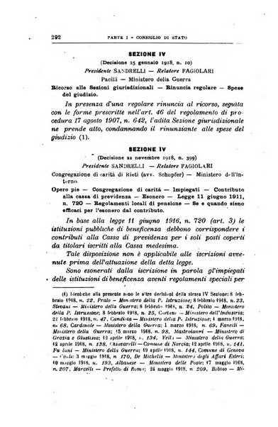 La giustizia amministrativa raccolta di decisioni e pareri del Consiglio di Stato, decisioni della Corte dei conti, sentenze della Cassazione di Roma, e decisioni delle Giunte provinciali amministrative