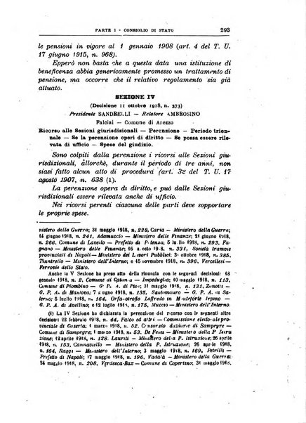 La giustizia amministrativa raccolta di decisioni e pareri del Consiglio di Stato, decisioni della Corte dei conti, sentenze della Cassazione di Roma, e decisioni delle Giunte provinciali amministrative