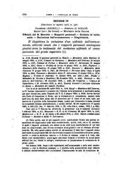 La giustizia amministrativa raccolta di decisioni e pareri del Consiglio di Stato, decisioni della Corte dei conti, sentenze della Cassazione di Roma, e decisioni delle Giunte provinciali amministrative