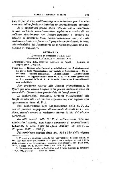 La giustizia amministrativa raccolta di decisioni e pareri del Consiglio di Stato, decisioni della Corte dei conti, sentenze della Cassazione di Roma, e decisioni delle Giunte provinciali amministrative