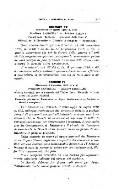 La giustizia amministrativa raccolta di decisioni e pareri del Consiglio di Stato, decisioni della Corte dei conti, sentenze della Cassazione di Roma, e decisioni delle Giunte provinciali amministrative