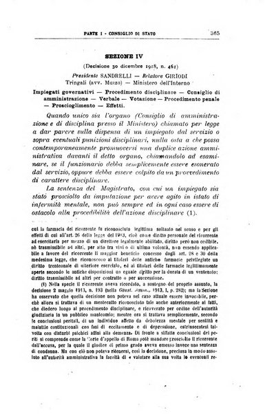 La giustizia amministrativa raccolta di decisioni e pareri del Consiglio di Stato, decisioni della Corte dei conti, sentenze della Cassazione di Roma, e decisioni delle Giunte provinciali amministrative