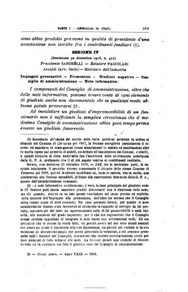 La giustizia amministrativa raccolta di decisioni e pareri del Consiglio di Stato, decisioni della Corte dei conti, sentenze della Cassazione di Roma, e decisioni delle Giunte provinciali amministrative