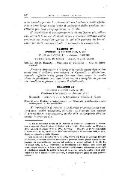 La giustizia amministrativa raccolta di decisioni e pareri del Consiglio di Stato, decisioni della Corte dei conti, sentenze della Cassazione di Roma, e decisioni delle Giunte provinciali amministrative