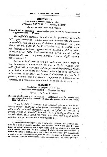 La giustizia amministrativa raccolta di decisioni e pareri del Consiglio di Stato, decisioni della Corte dei conti, sentenze della Cassazione di Roma, e decisioni delle Giunte provinciali amministrative