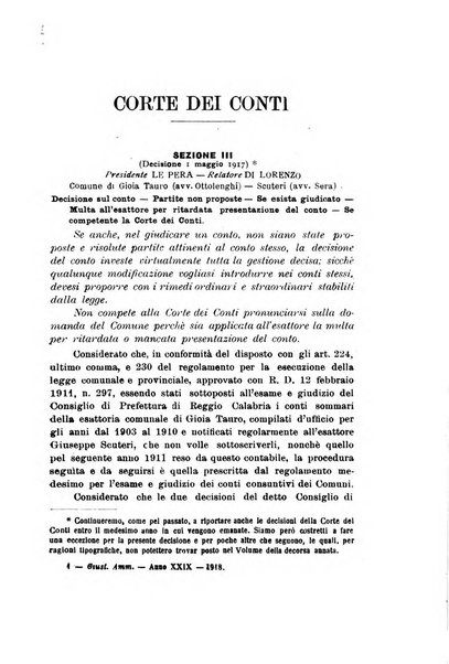 La giustizia amministrativa raccolta di decisioni e pareri del Consiglio di Stato, decisioni della Corte dei conti, sentenze della Cassazione di Roma, e decisioni delle Giunte provinciali amministrative