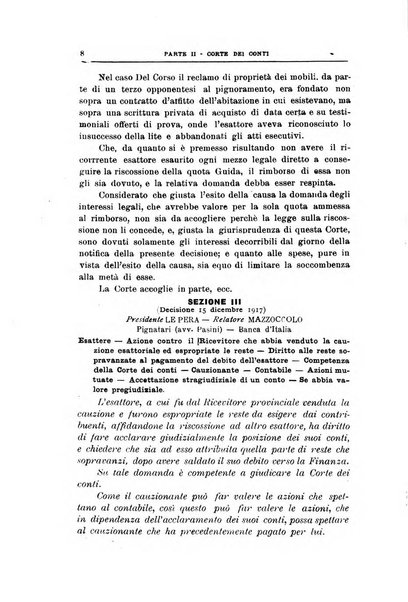 La giustizia amministrativa raccolta di decisioni e pareri del Consiglio di Stato, decisioni della Corte dei conti, sentenze della Cassazione di Roma, e decisioni delle Giunte provinciali amministrative