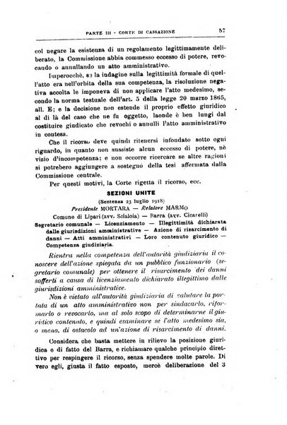 La giustizia amministrativa raccolta di decisioni e pareri del Consiglio di Stato, decisioni della Corte dei conti, sentenze della Cassazione di Roma, e decisioni delle Giunte provinciali amministrative