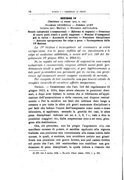 La giustizia amministrativa raccolta di decisioni e pareri del Consiglio di Stato, decisioni della Corte dei conti, sentenze della Cassazione di Roma, e decisioni delle Giunte provinciali amministrative