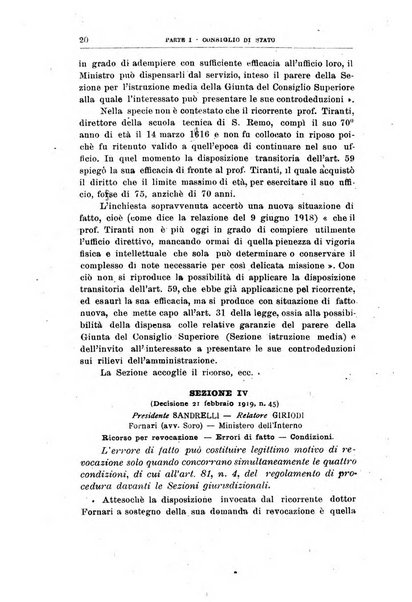 La giustizia amministrativa raccolta di decisioni e pareri del Consiglio di Stato, decisioni della Corte dei conti, sentenze della Cassazione di Roma, e decisioni delle Giunte provinciali amministrative