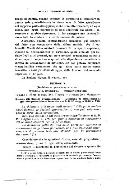 La giustizia amministrativa raccolta di decisioni e pareri del Consiglio di Stato, decisioni della Corte dei conti, sentenze della Cassazione di Roma, e decisioni delle Giunte provinciali amministrative