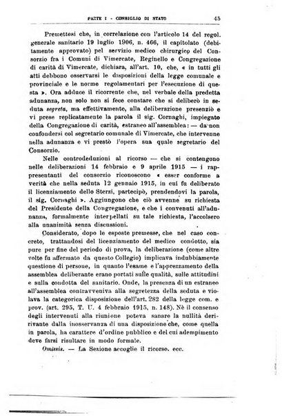 La giustizia amministrativa raccolta di decisioni e pareri del Consiglio di Stato, decisioni della Corte dei conti, sentenze della Cassazione di Roma, e decisioni delle Giunte provinciali amministrative