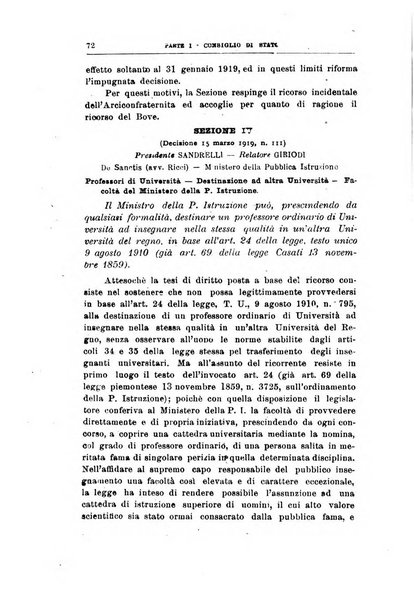 La giustizia amministrativa raccolta di decisioni e pareri del Consiglio di Stato, decisioni della Corte dei conti, sentenze della Cassazione di Roma, e decisioni delle Giunte provinciali amministrative